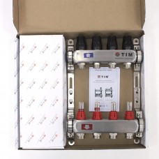 Коллекторная группа TIM из нерж. стали с расходомерами 4 выхода