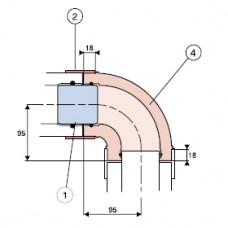 Vaillant Колено 90 град. DN 60/100 белое